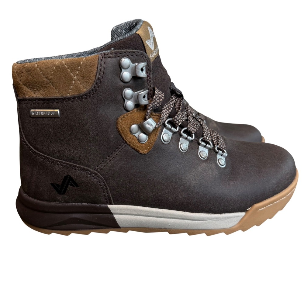 Forsake Patch Mocha Tan Waterproof Leather Hiking Boots Womens 6.5